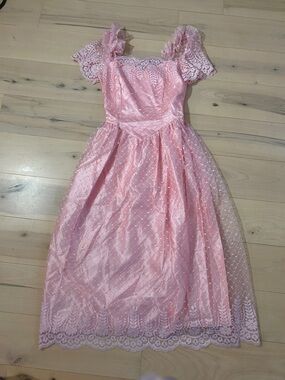 Vintage One Night Stand Pretty In Pink Cottagecore Dress Princess Bubblegum Pink